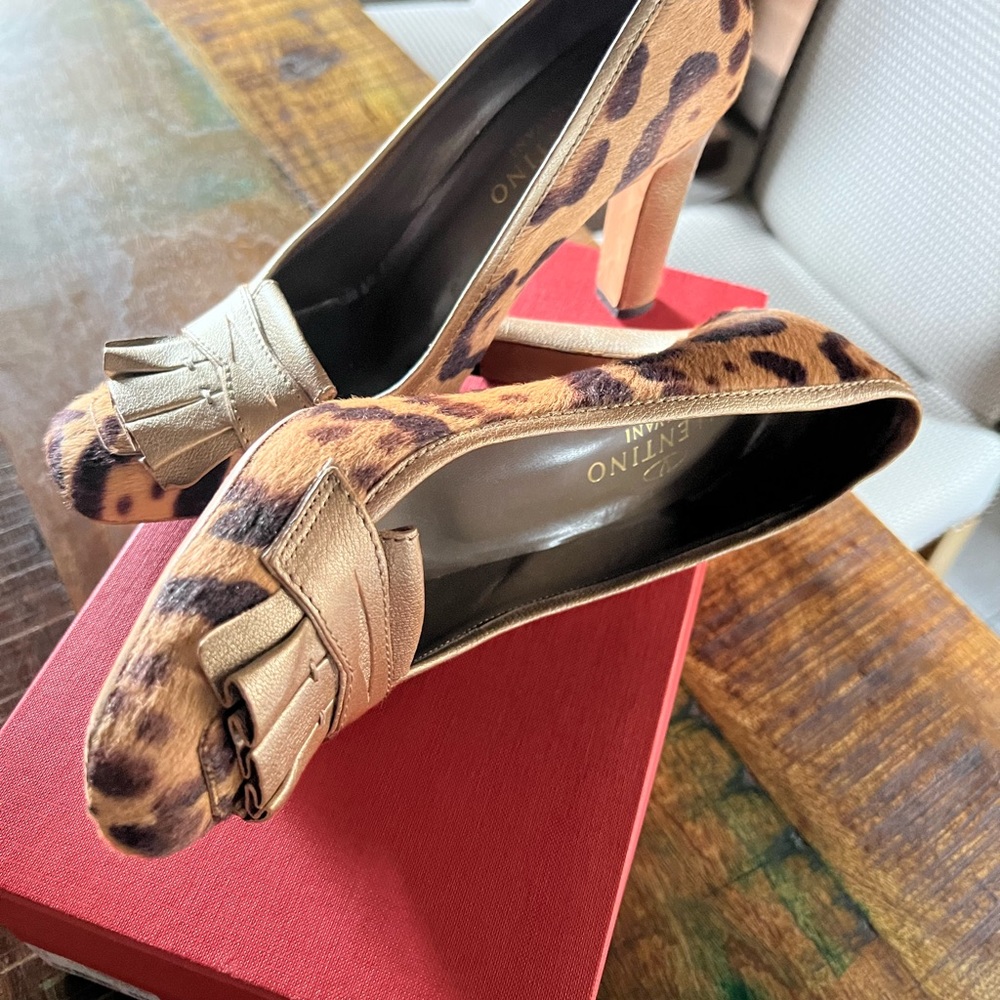 Valentino Garavani animal print shoes.